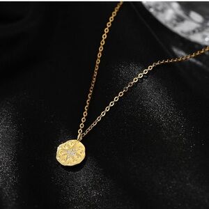 Gold Northern Star B initial Pendant Necklace - Women's Jewelry